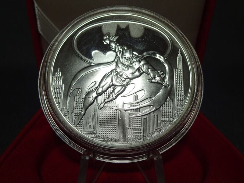 Silbermünze Niue 2021 2 Dollars Batman DC Comics 1 Oz Unze Silbermünze Niue 2021 2 Dollars Batman DC Comics 1 Oz Unze