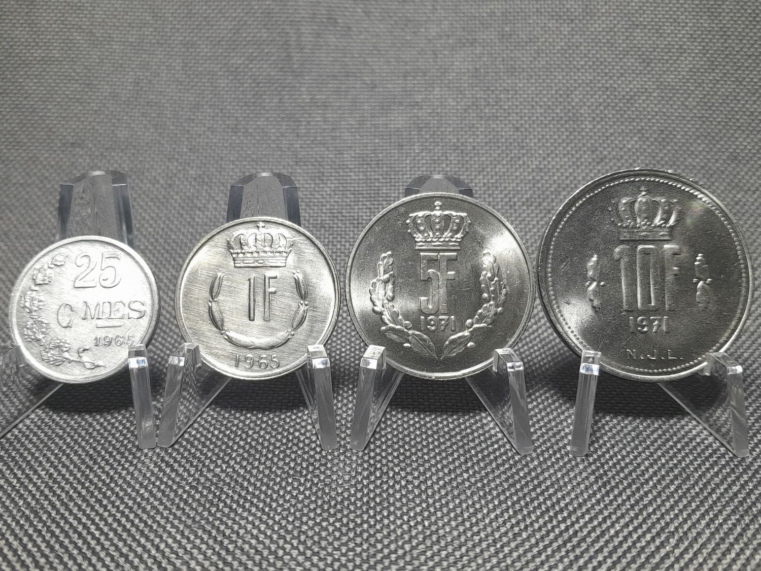 Münzen Set Luxemburg 1965 1971 1 5 10 25 Centime Francs Letzeburg Erhaltung!