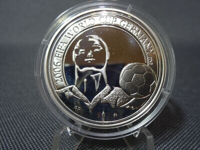Silbermünze Belgien 2005 20 Euro FIFA Fussball WM 2006 Germany PP Proof