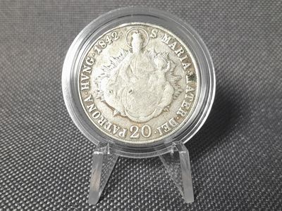 Silbermünze Ungarn 1842 20 Kreuzer König Ferdinand I. Patrona Maria Mater