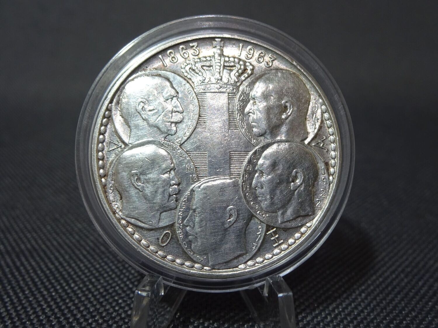 Silbermünze Griechenland 1963 30 Drachmen 100 Jahre Königreich Dynastie Silbermünze Griechenland 1963 30 Drachmen 100 Jahre Königreich Dynastie