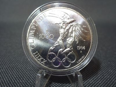 Silbermünze San Marino 1984 1000 Lire Olympiade XXIII. USA Los Angeles Silbermünze San Marino 1984 1000 Lire Olympiade XXIII. USA Los Angeles