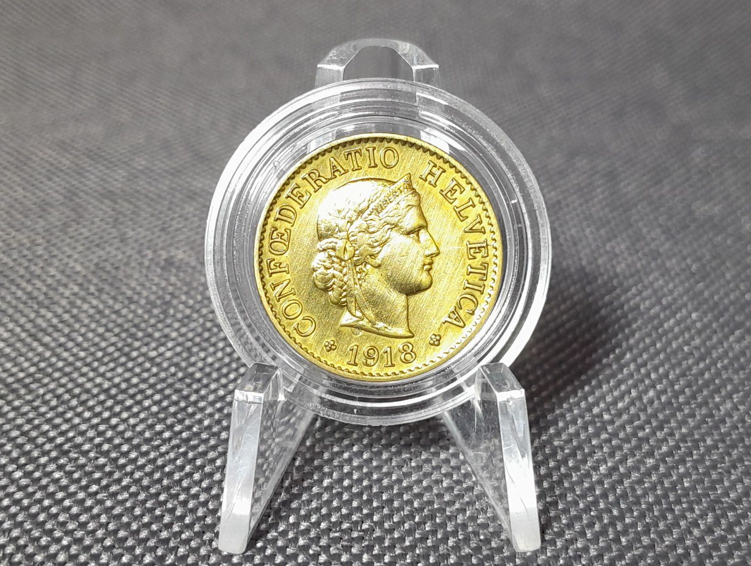 Münze Schweiz 1918 5 Rappen Helvetia Erhaltung!