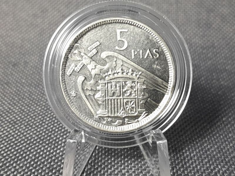 Münze Spanien 1957 5 Pesetas 1969 Stern ? 69 Peseten Franco Erhaltung Selten