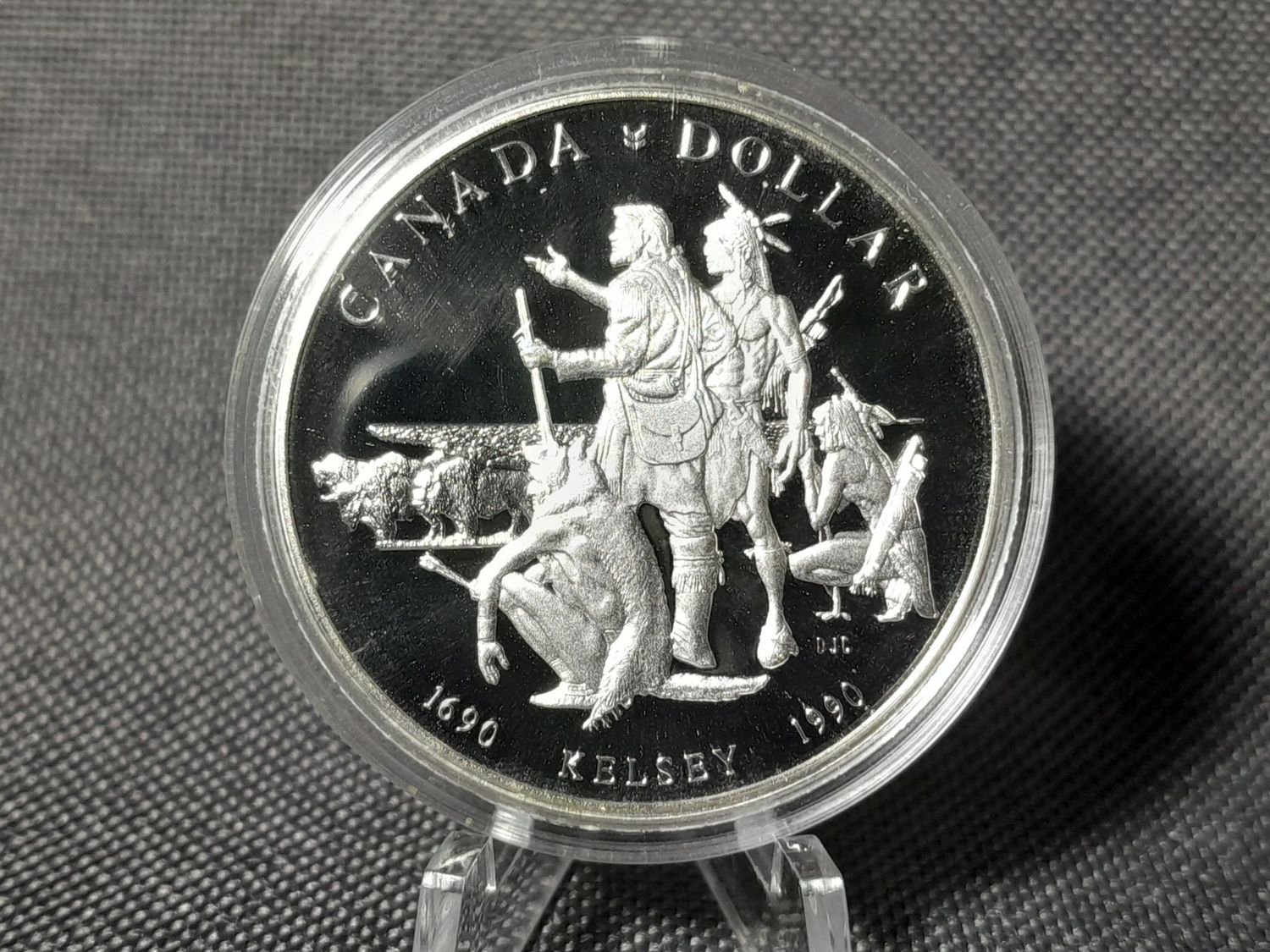 Silbermünze Kanada 1990 1 Dollar Henry Kelsey Queen Elizabeth II. Silbermünze Kanada 1990 1 Dollar Henry Kelsey Queen Elizabeth II.