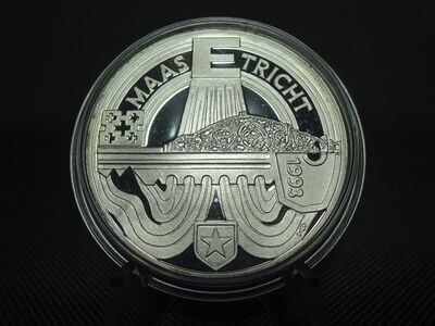 Silbermünze 1993 25 Ecu Niederlande Verträge von Maastricht PP Proof