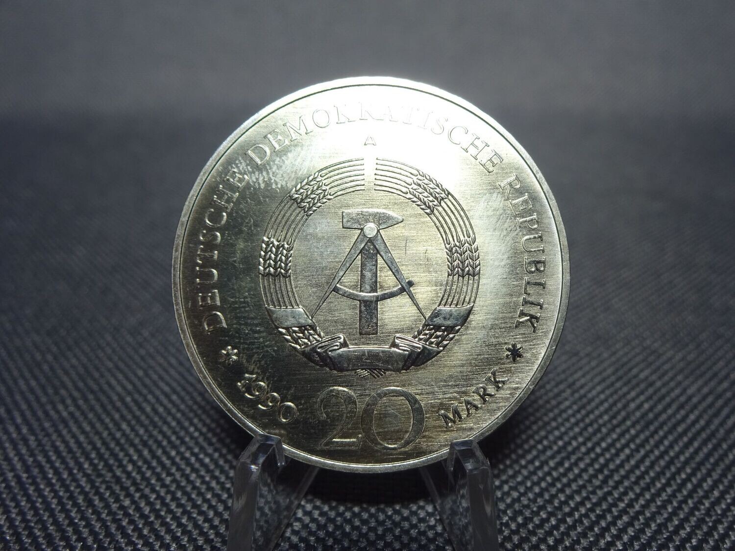 Münze DDR 1990 A 20 Mark 22. Dezember 1989 Brandenburger Tor
