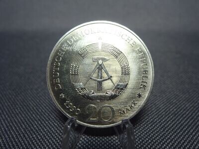 Münze DDR 1990 A 20 Mark 22. Dezember 1989 Brandenburger Tor
