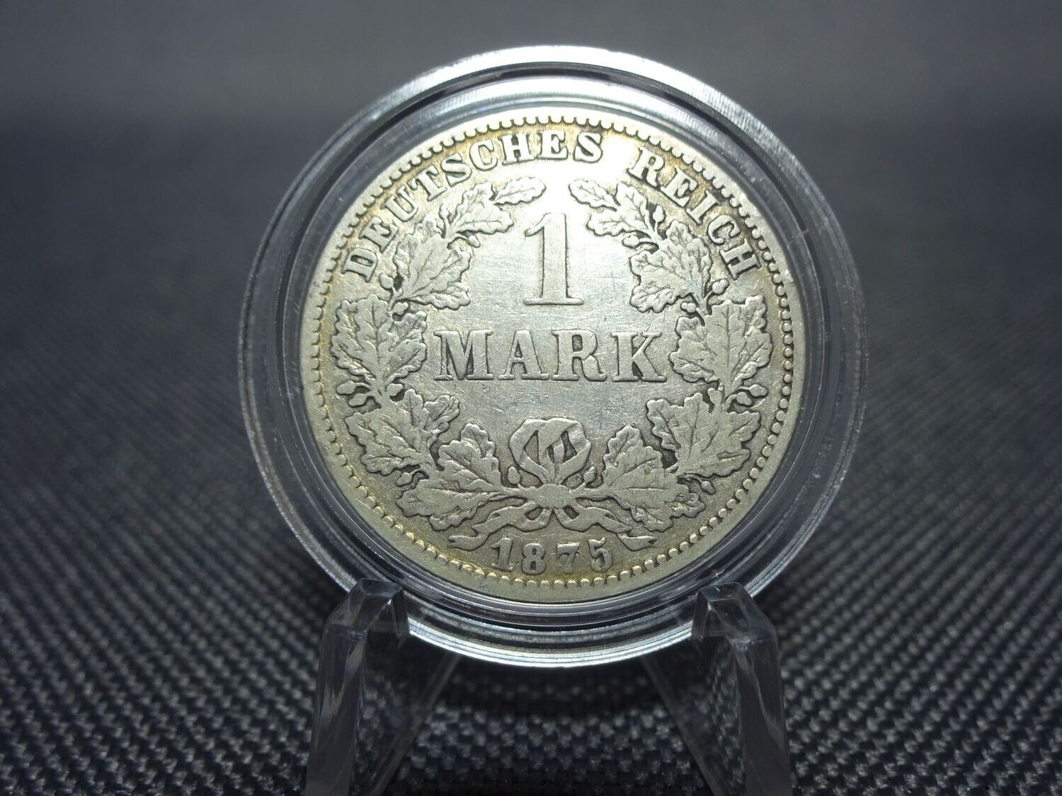 Silbermünze Deutsches Kaiserreich 1875 E 1 Mark Dresden