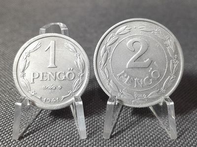 Münze Set Ungarn 1941 1 & 2 Pengö Fehlprägung Erhaltung! Münze Set Ungarn 1941 1 & 2 Pengö Fehlprägung Erhaltung!