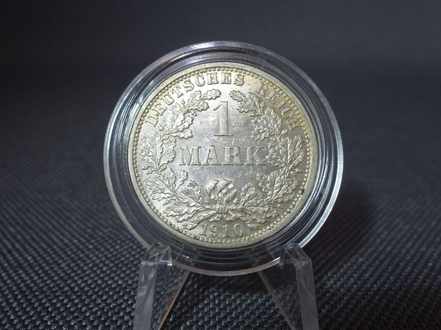 Silbermünze Deutsches Kaiserreich 1910 F 1 Mark Stuttgart (1.)