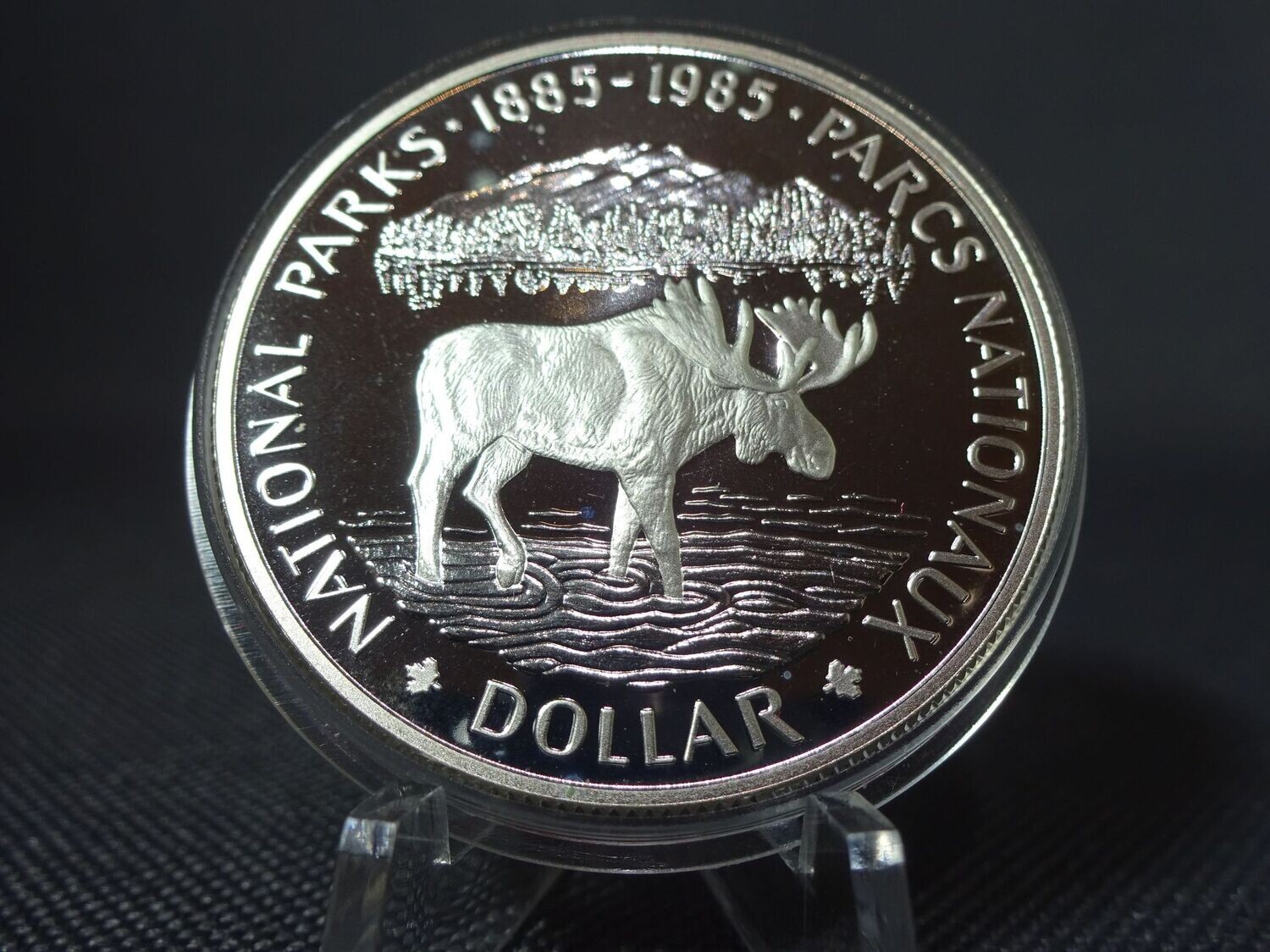 Silbermünze Kanada 1985 1 Dollar 100 Jahre National Parks PP Proof