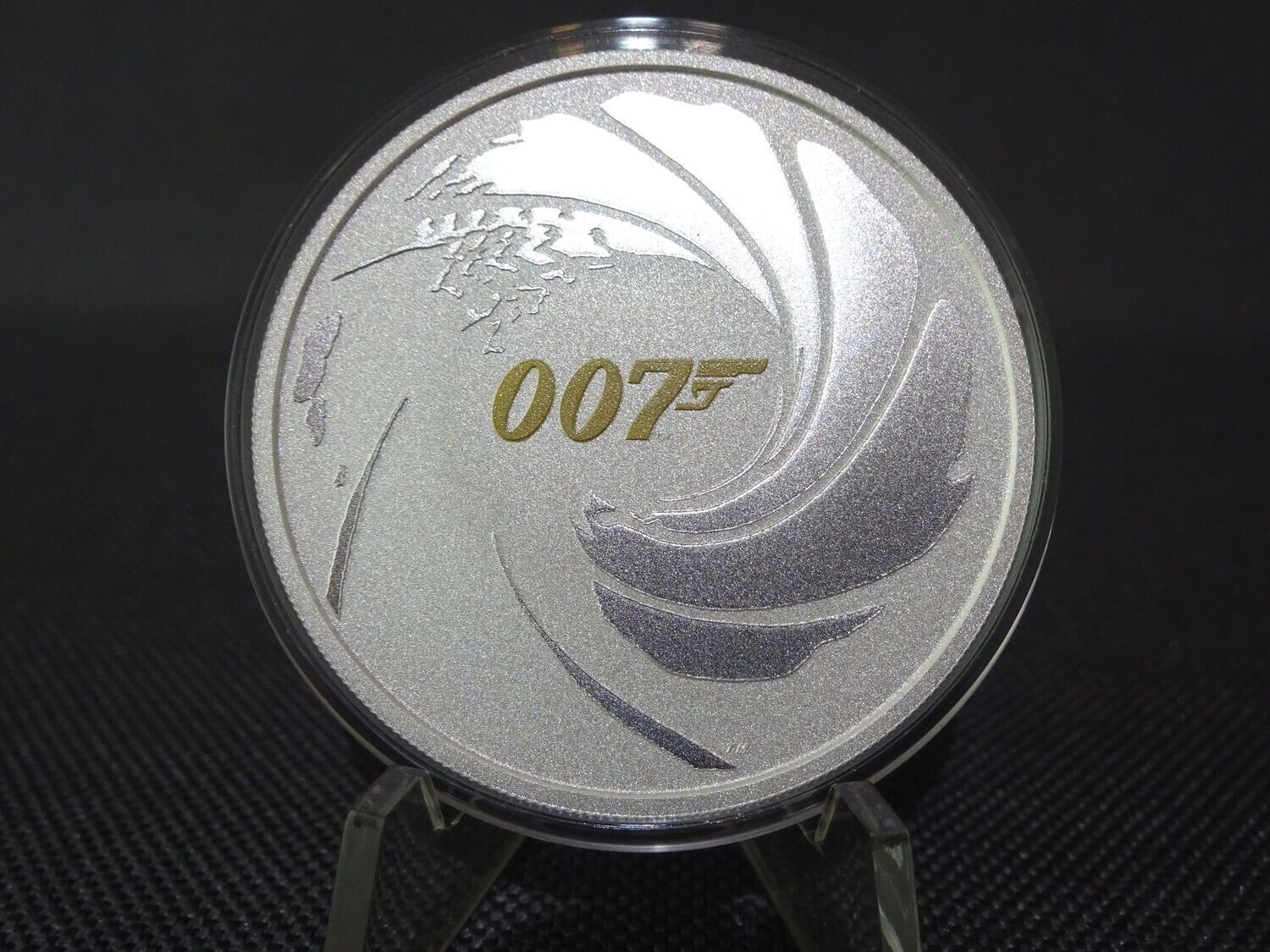 Silbermünze Tuvalu 2021 1 Dollar James Bond Agent 007 Gilded 1 Oz Unze Silbermünze Tuvalu 2021 1 Dollar James Bond Agent 007 Gilded 1 Oz Unze