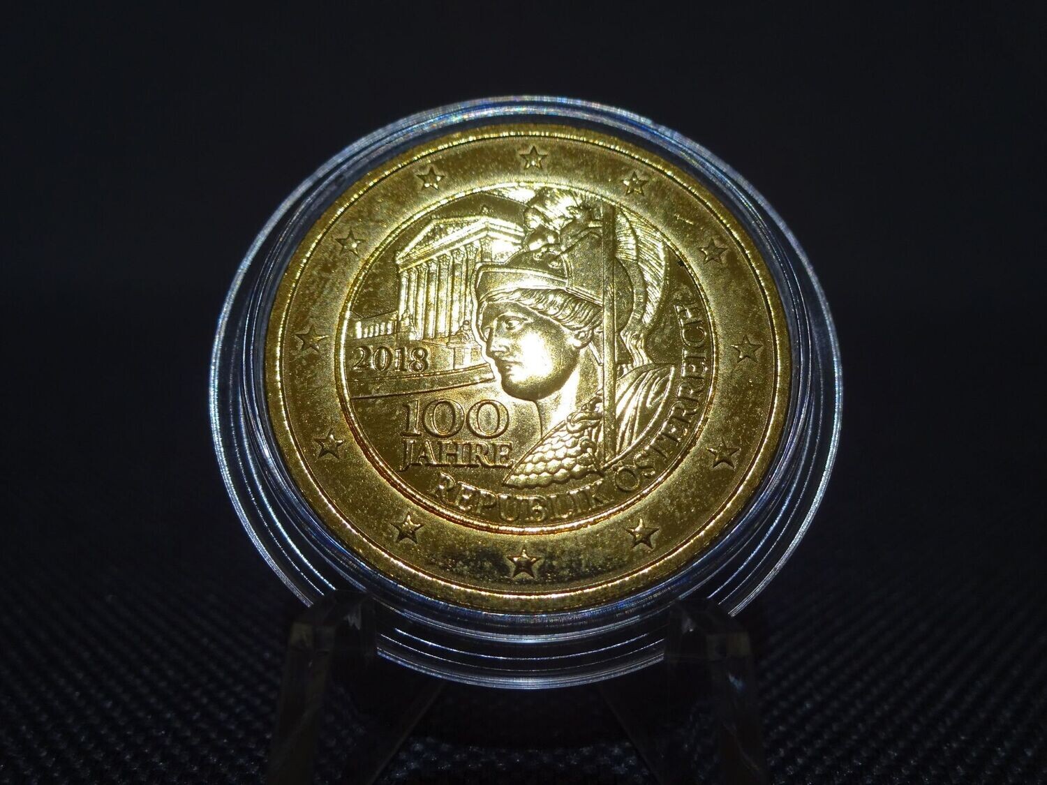 Münze Österreich 2018 2 Euro 100 Jahre Republik Vergoldet
