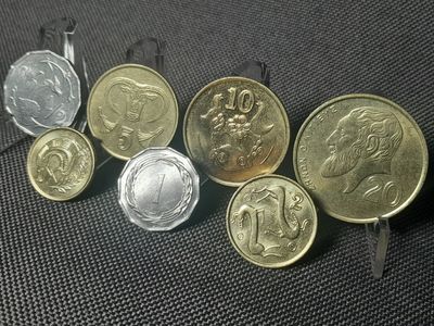 Münzen Set Zypern 1963 1983 1988 1990 1/2 Cent - 20 Cent Mills Erhaltung