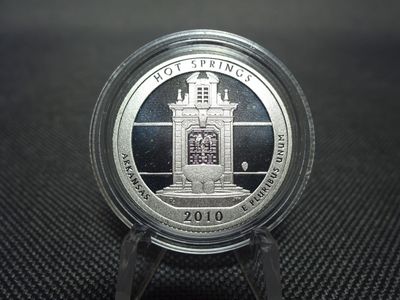 Silbermünze USA 2010 1/4 Quarter Dollar Arkansas Hot Springs Washington Liberty PP Proof