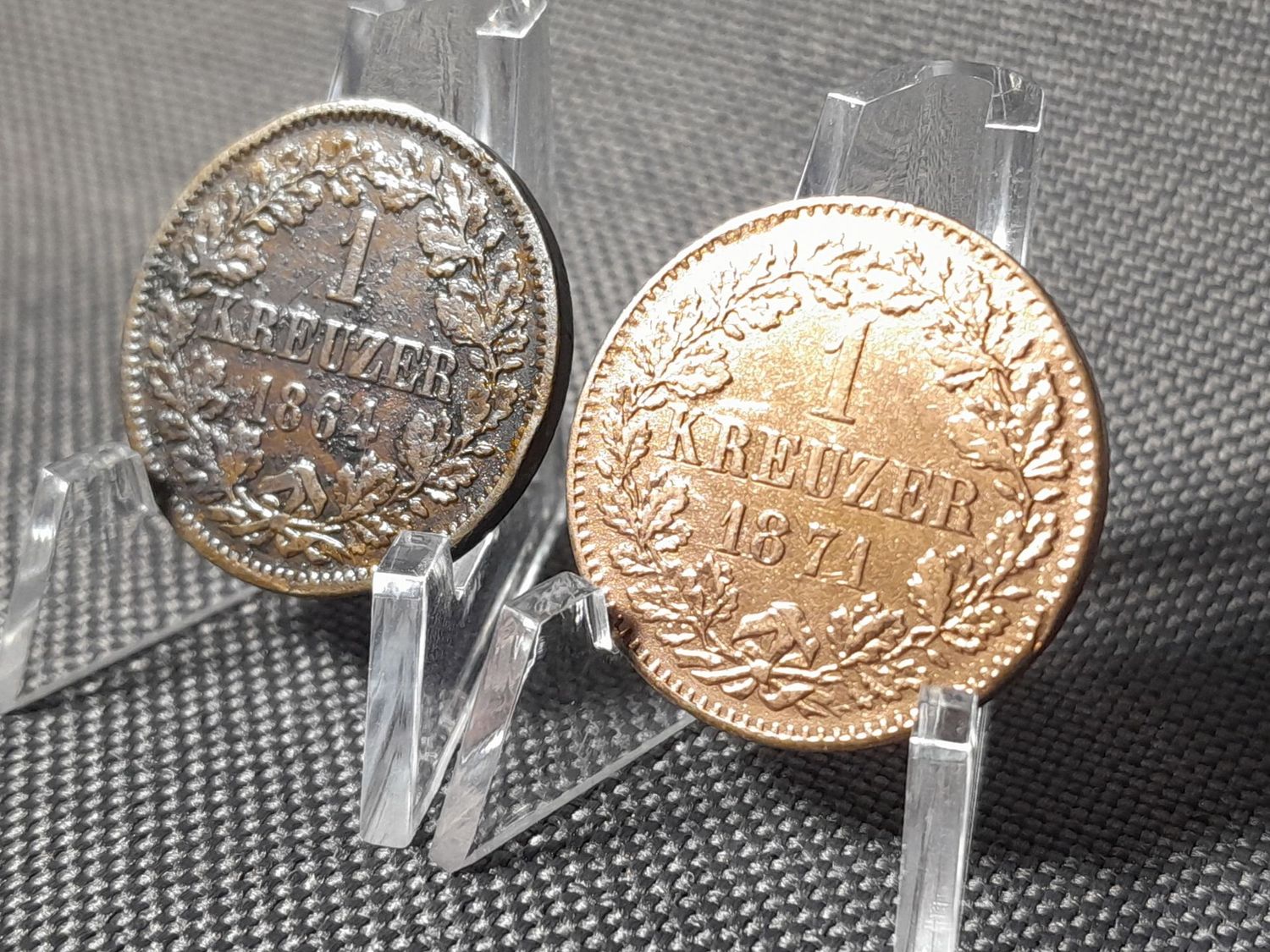 Münzen Set Baden 1864 1871 Altdeutschland 1 Kreuzer Erhaltung