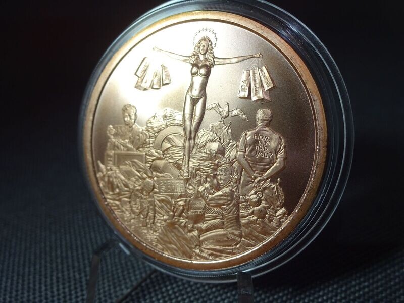 Medaille USA 2019 Konsum Weihnachten Manipulation Armut Silver Shield Kupfer 1 Oz Unze