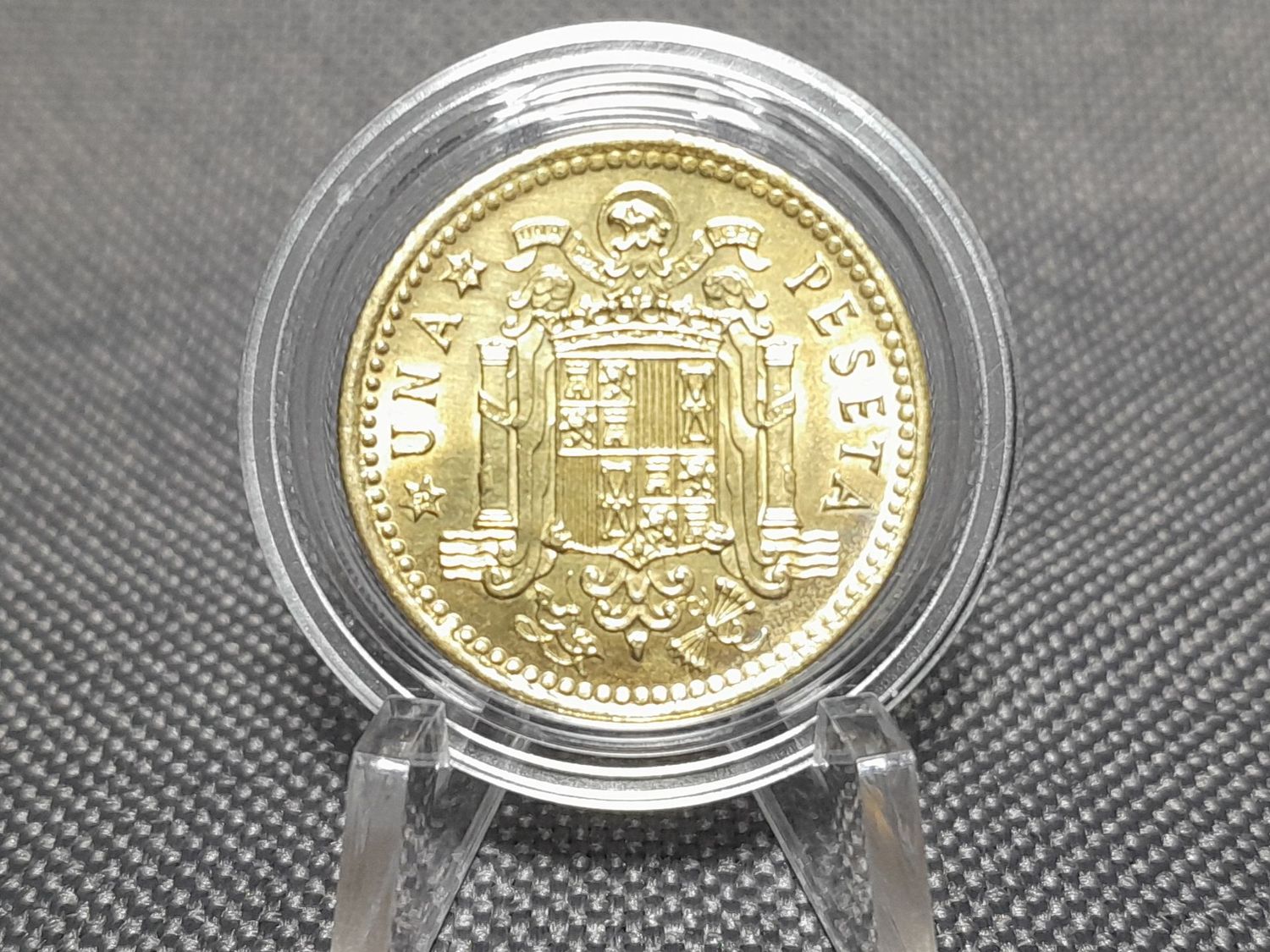 Münze Spanien 1966 1 Peseta 1974 Stern ? 74 Pesete Franco Erhaltung!