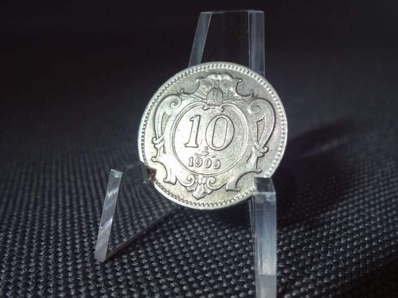 Münze Österreich 1909 10 Heller KuK Kaiser Franz Joseph I.