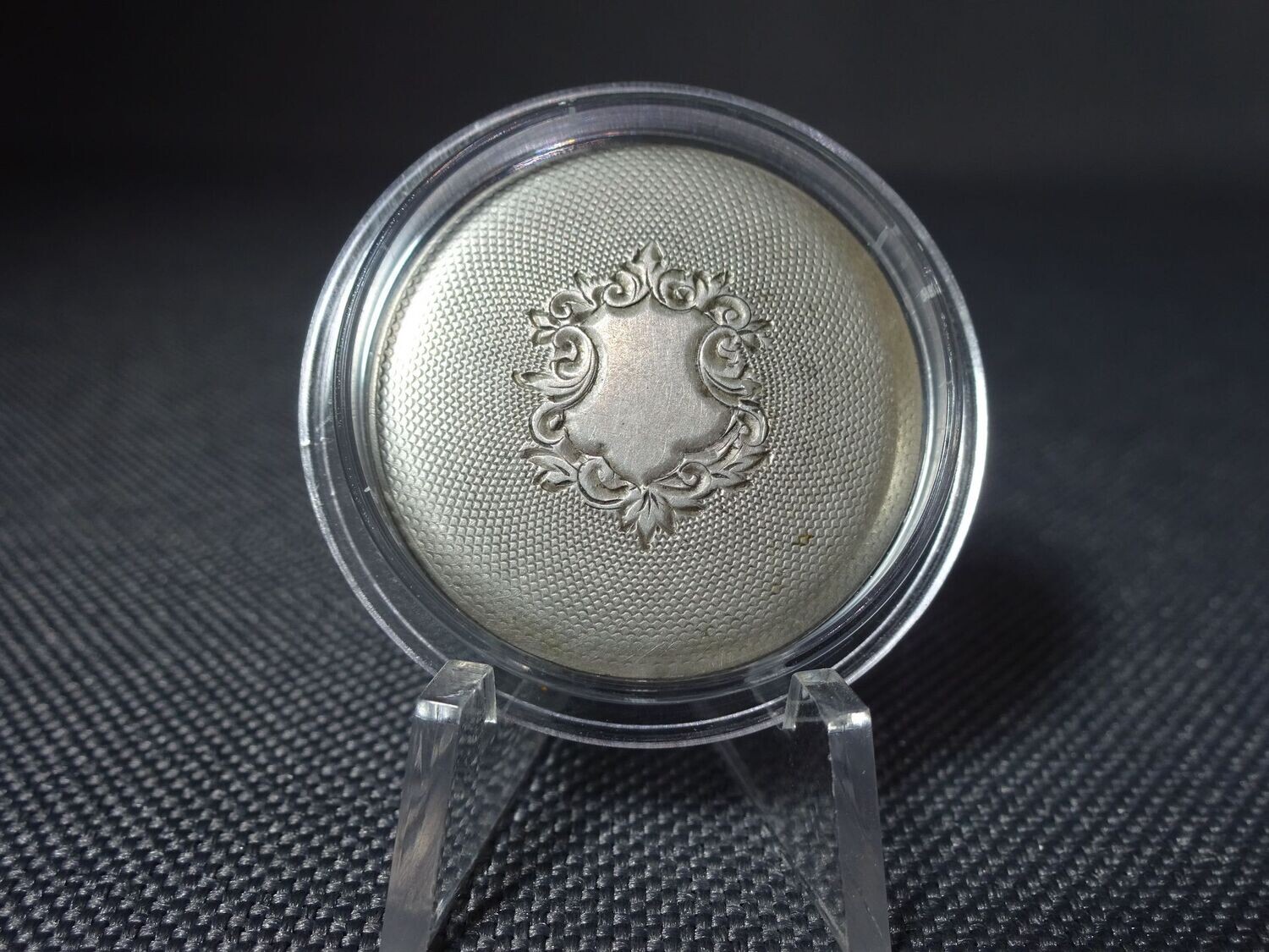 Silberdeckel Schweiz Deutsches Kaiserreich Punze Auerhahn Halbmond Krone Taschenuhr 800-Silber