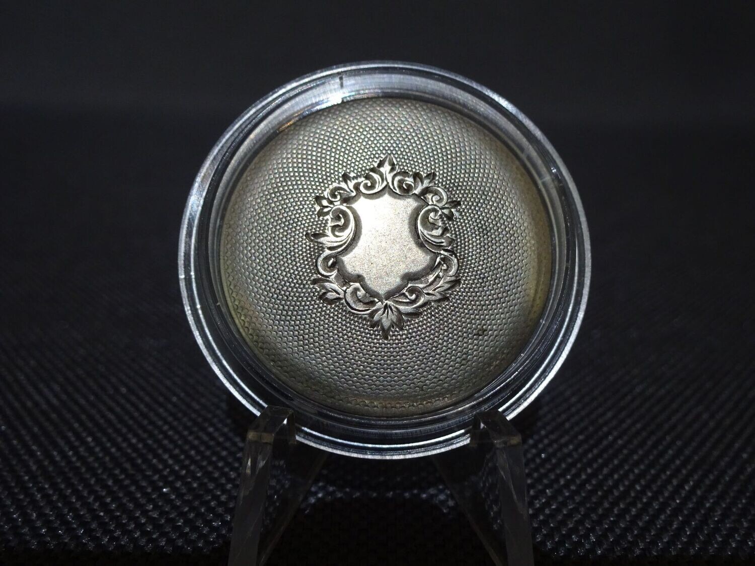 Silberdeckel Schweiz Deutsches Kaiserreich Punze Auerhahn Halbmond Krone Taschenuhr 800-Silber