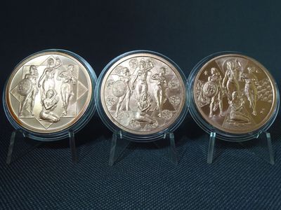Medaillen Set USA 2020 Cardinal Virtues Girls Silver Shield Kupfer 1 Oz Unze Medaillen Set USA 2020 Cardinal Virtues Girls Silver Shield Kupfer 1 Oz Unze