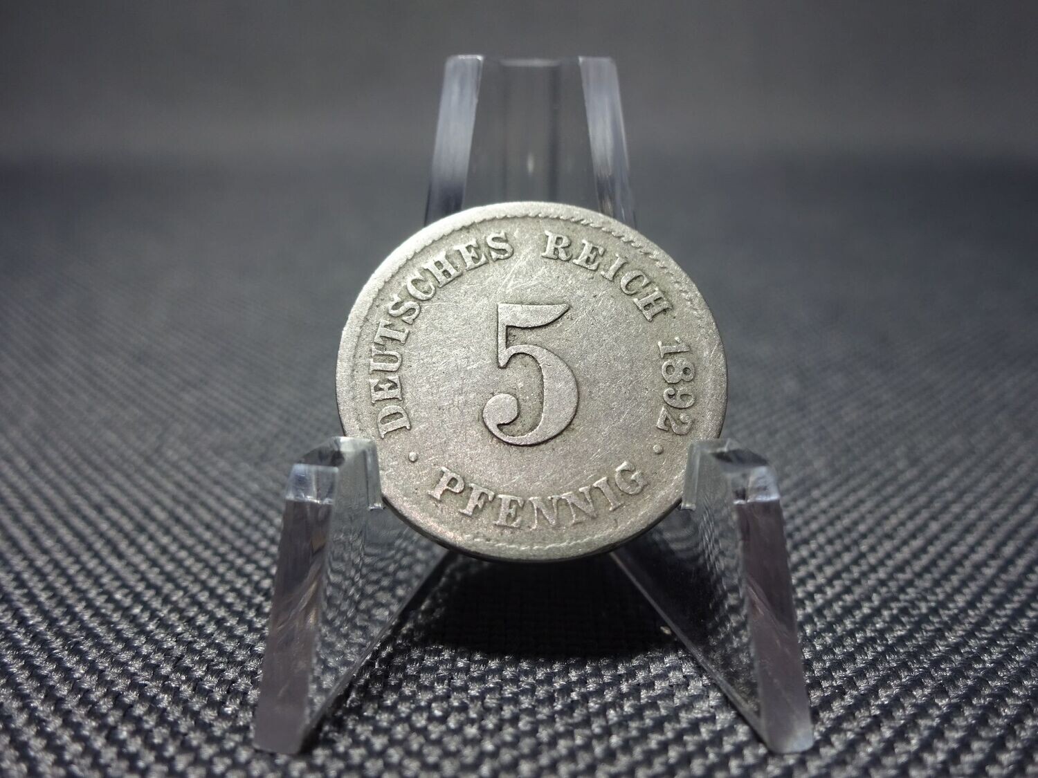 Münze 1892 Deutsches Kaiserreich G 5 Pfennig Karlsruhe