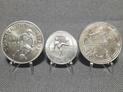 Münzen Set 1981 1982 Türkei Kuba Ungarn 1 100 Lira Peso Forint Fussball WM Spanien