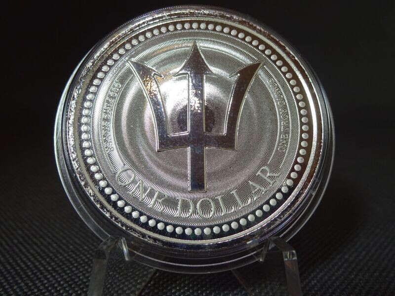 Silbermünze Barbados 2021 1 Dollar Trident Dreizack 1 Oz Unze