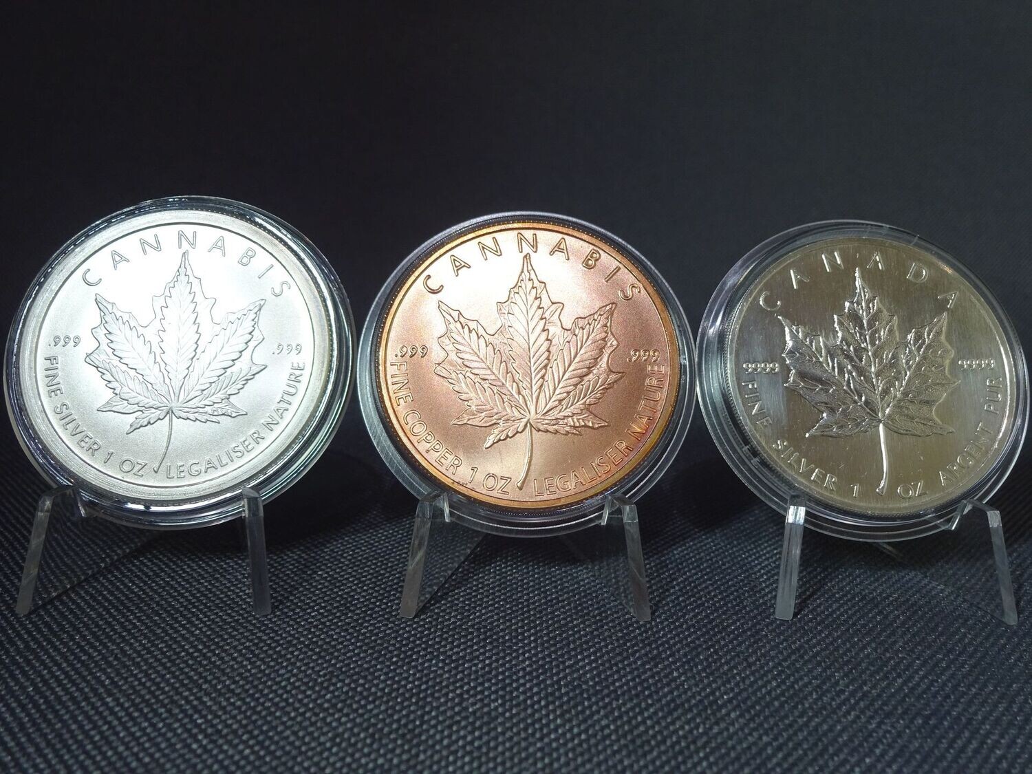 Silbermünze Silbermedaille Set USA Kanada 1988 Maple Cannabis Skull Queen Obey Slave Silver Shield 1 Oz Unze