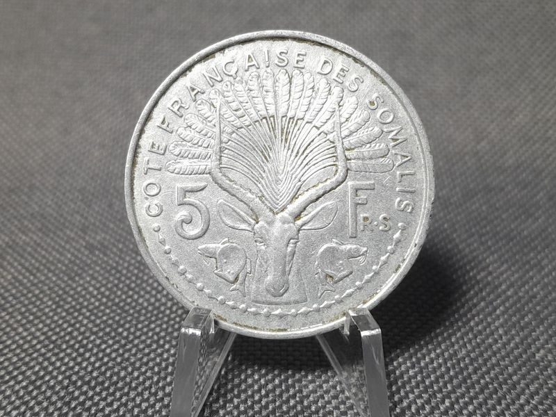 Münze Französisch Somalia 1948 5 Francs Somalis