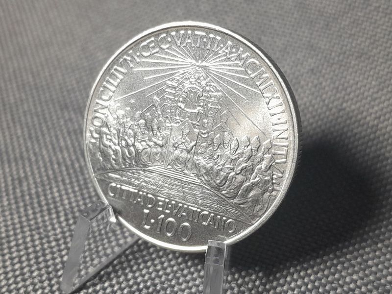 Münze Vatikan 1962 100 Lire Konzil Papst Johannes XXIII.