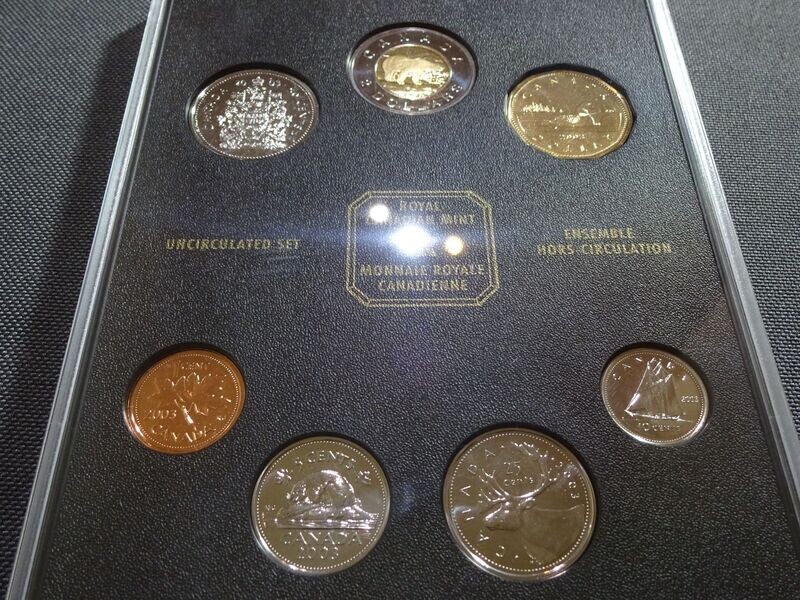 Kursmünzensatz KMS Set Kanada 2003 1 Cent - 2 Dollars Aufsteller Kursmünzensatz KMS Set Kanada 2003 1 Cent - 2 Dollars Aufsteller