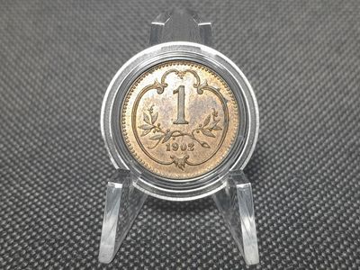 Münze Österreich 1902 1 Heller Kaiser Franz Joseph I. KuK Erhaltung