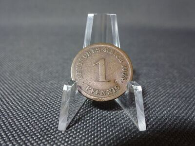 Münze 1904 Deutsches Kaiserreich G 1 Pfennig Karlsruhe Münze 1904 Deutsches Kaiserreich G 1 Pfennig Karlsruhe