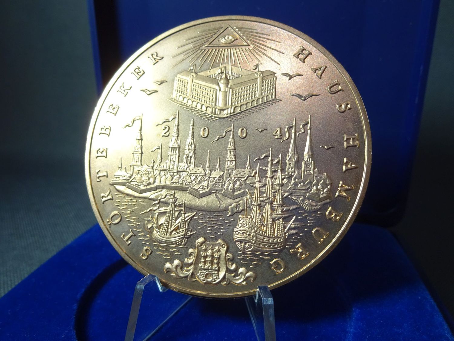 Medaille Deutschland 2004 Klaus Störtebeker Hamburg Freimaurer Räuber 60 mm Medaille Deutschland 2004 Klaus Störtebeker Hamburg Freimaurer Räuber 60 mm