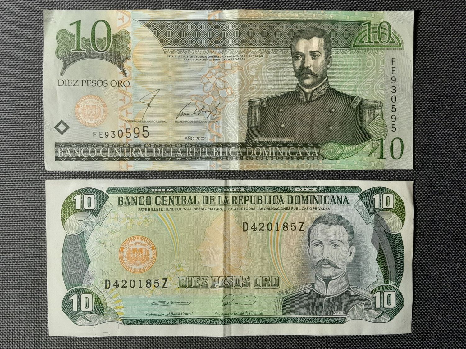 Banknoten Set 1990 2002 Domenikanische Republik 10 Pesos Banknoten Set 1990 2002 Domenikanische Republik 10 Pesos