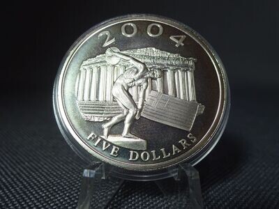 Münze Liberia 2003 5 Dollars Olympia 2004 Olympische Spiele