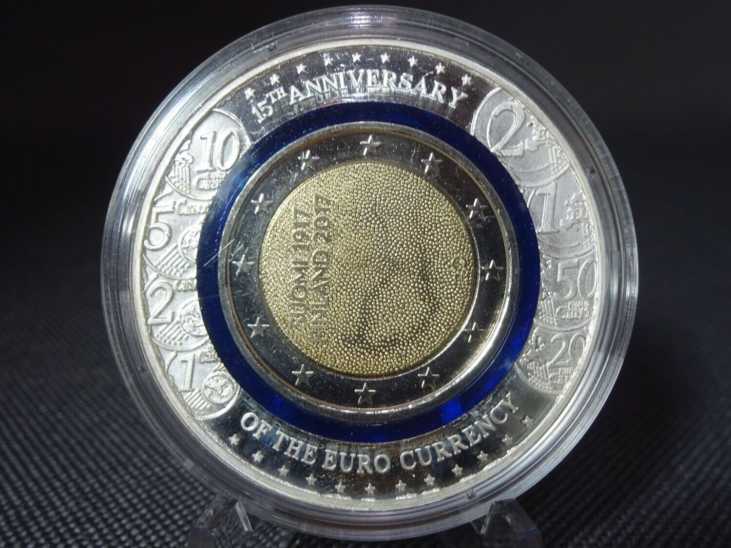 Münze Finnland 2017 Suomi 1917 2 Euro Unabhängigkeit Blauer Polymerring