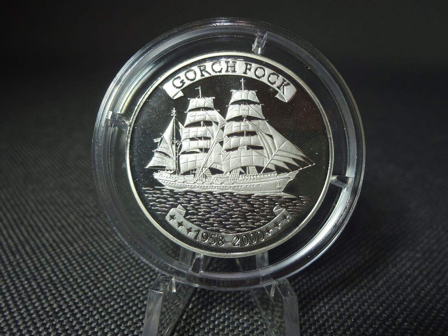 Silbermünze Togo 2000 500 Francs Gorch Fock Segelschiff PP Proof Silbermünze Togo 2000 500 Francs Gorch Fock Segelschiff PP Proof