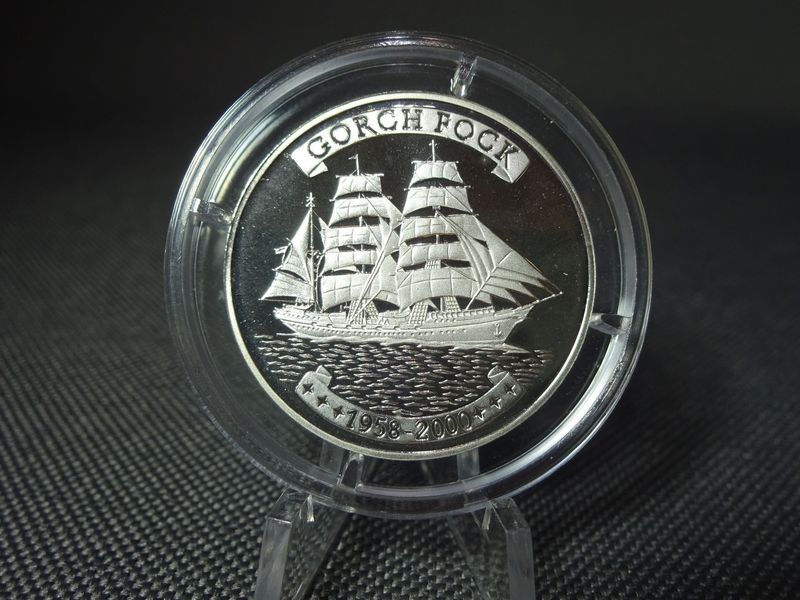 Silbermünze Togo 2000 500 Francs Gorch Fock Segelschiff PP Proof Silbermünze Togo 2000 500 Francs Gorch Fock Segelschiff PP Proof