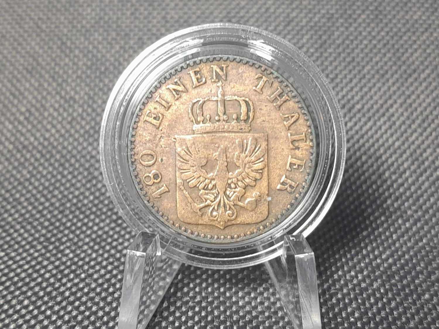 Münze Altdeutschland 1865 A 2 Pfennig 1/180 Taler Scheidemünze Königreich Preussen