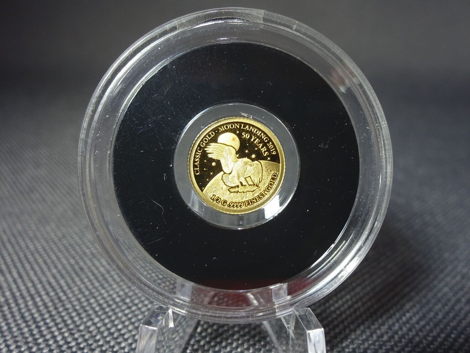 Goldmünze Barbados 2019 10 Dollars 50 Jahre NASA Mondlandung Eagle Raumfahrt Classic Gold PP Proof 0,5 g Goldmünze Barbados 2019 10 Dollars 50 Jahre NASA Mondlandung Eagle Raumfahrt Classic Gold PP Proof 0,5 g