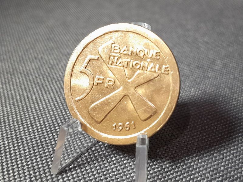 Münze Katanga 1961 5 Francs Franken Erhaltung!