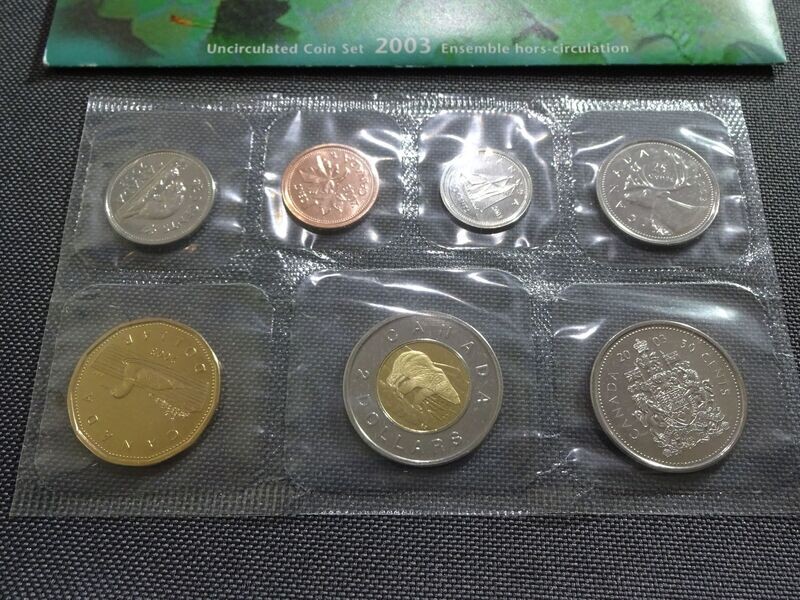 Kursmünzensatz KMS Set Kanada 2003 1 Cent - 2 Dollars