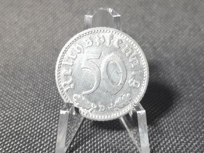Münze Drittes Reich 1941 D 50 Reichspfennig München
