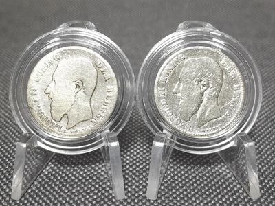 Silbermünzen Set Belgien 1886 1899 50 Centimes Leopold II. Silbermünzen Set Belgien 1886 1899 50 Centimes Leopold II.