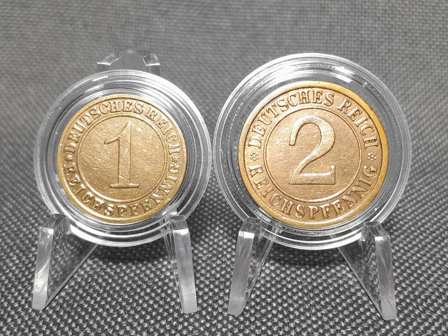 Münzen Set Weimarer Republik 1925 1927 A G 1 2 Reichspfennig Erhaltung