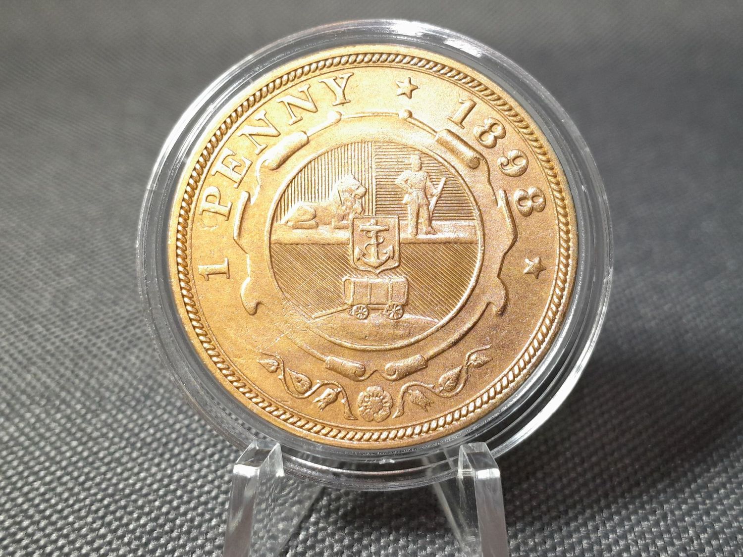 Münze Südafrika 1898 1 Penny Paul Kruger Münze Südafrika 1898 1 Penny Paul Kruger